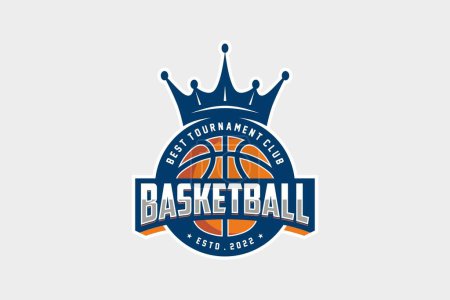 Basketball club logo. Basketball club emblem, design template