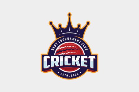 Illustration for Cricket Team Logo Template Design - Royalty Free Image