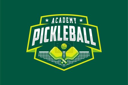 Pickleball-Logo im modernen minimalistischen Stil
