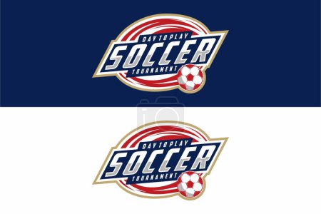 Ilustración de Diseño del logo deportivo del club de fútbol - Imagen libre de derechos