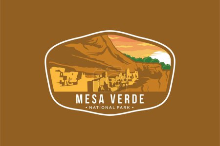 Téléchargez les illustrations : Illustration du logo emblème du parc national Mesa Verde - en licence libre de droit