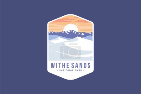 White Sand National Park Emblem patch logo illustration on dark background