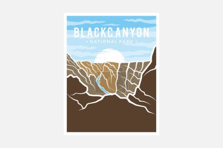 Black Canyon National Park poster vector illustration design