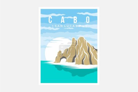 Ilustración de Cabo San Lucas cartel vector ilustración diseño - Imagen libre de derechos
