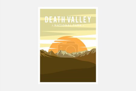 Death Valley National Park poster vector illustration design