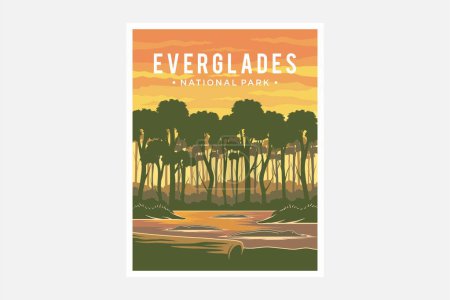 Everglades National Park Plakatvektor Illustration Design