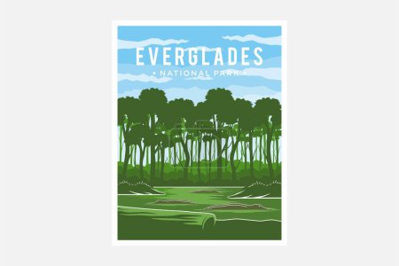 Everglades National Park Plakatvektor Illustration Design