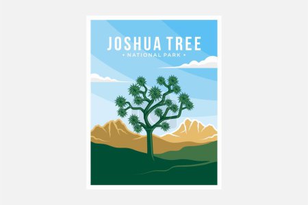 Joshua Tree national park poster vector illustration design