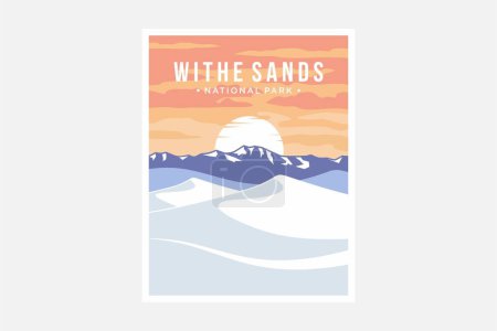 White Sand National Park poster vector illustration design