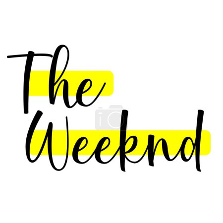 Téléchargez les illustrations : The Weeknd design vectoriel typographique simple et élégant. pour l'impression, conception de t-shirt. vecteur-eps10 - en licence libre de droit