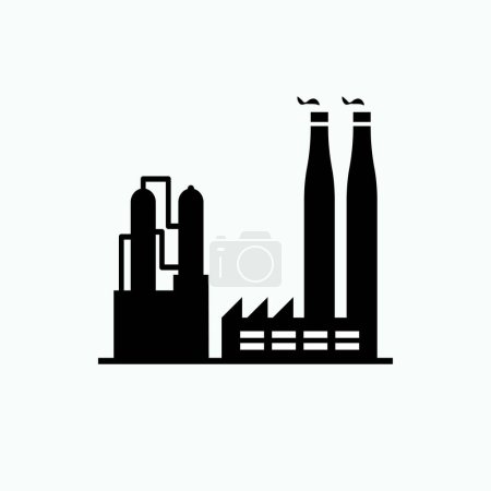 Factory Icon. Industry Symbol - Vector.  