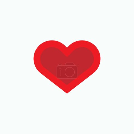 Ilustración de Icono del corazón. Símbolo de amor - Vector. - Imagen libre de derechos