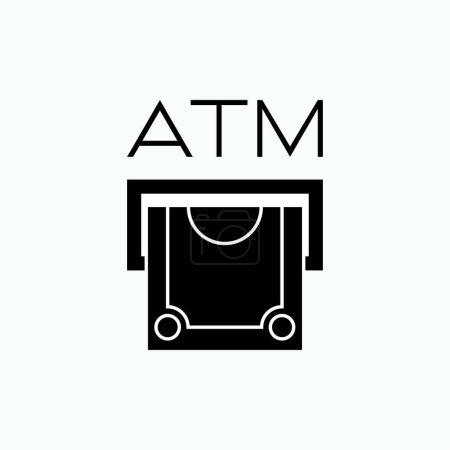 Téléchargez les photos : Icône ATM. Symbole de la machine de caissier automatique - Vecteur. - en image libre de droit