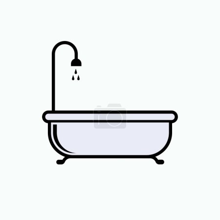 Téléchargez les photos : Icône de baignoire. baignoire, symbole de toilette. - en image libre de droit