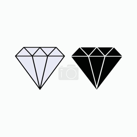 Téléchargez les photos : Icône de diamant. Symbole de bijoux - Vecteur. - en image libre de droit
