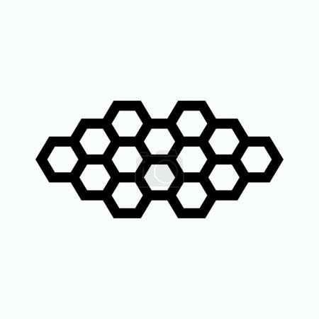 Téléchargez les photos : Icône en nid d'abeille. Symbole des polygones disposés - Vecteur. - en image libre de droit