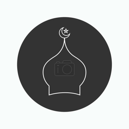 Téléchargez les photos : Icône de mosquée. Symbole du lieu de culte musulman. - en image libre de droit