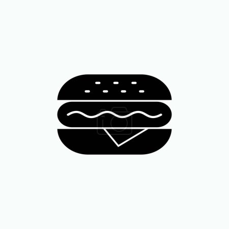 Téléchargez les photos : Icône de hamburger. Symbole de restauration rapide - vecteur. - en image libre de droit
