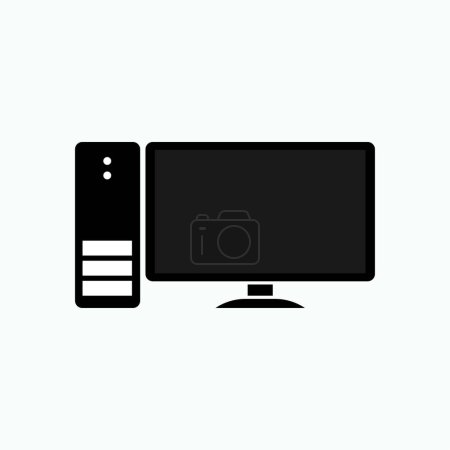 Téléchargez les photos : Icône d'ordinateur personnel de base. PC, Symbole de l'appareil - vecteur. - en image libre de droit