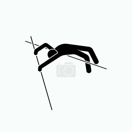 Illustration for Pole Vault Icon. Sport Symbol - Vector. - Royalty Free Image