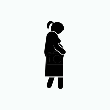 Téléchargez les photos : Femmes enceintes. Symbole de maternité - vecteur. - en image libre de droit