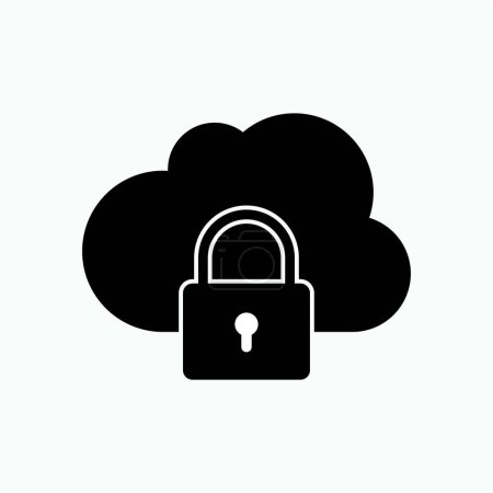 Téléchargez les photos : Icône Cloud Privé. Données top secrètes, Symbole de fichier sensible - vecteur. - en image libre de droit