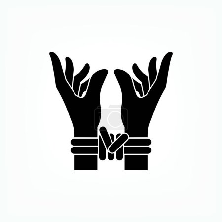 Ilustración de Icono básico de secuestro RGBKidnaping. Signo de secuestro. Detenido, símbolo criminal - Vector. - Imagen libre de derechos