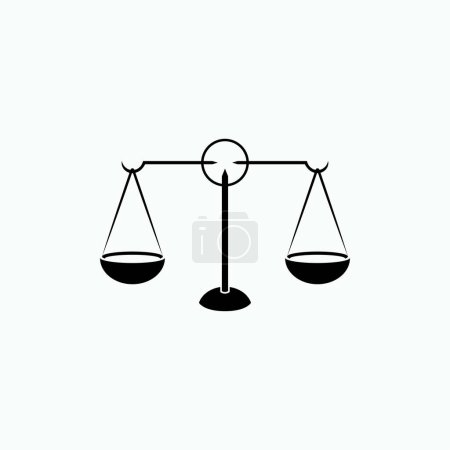 Téléchargez les photos : Échelle de l'icône de la justice. Symbole de loi ou de jugement - vecteur. - en image libre de droit