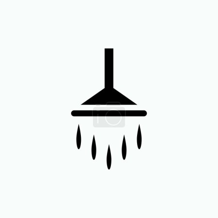 Dusche Icon. Symbol für Badezimmerelemente - Vector Logo Template. 