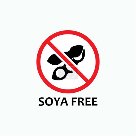 Illustration for Soya Free Signs and Symbol - Vector. - Royalty Free Image