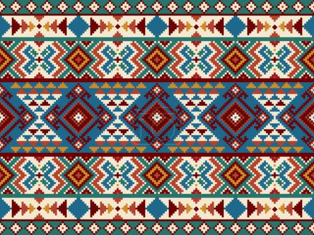 Native American ornament ,Ethnic pattern,Abstract Navajo seamless for background, wallpaper, vector illustration, textile, fabric, clothing , batik, carpet, embroidery.