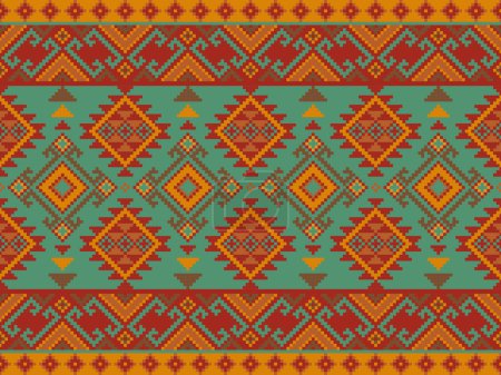 Nahtlose, ethnische Indianer-Muster Abstrakter Navajo-Stil als Hintergrund