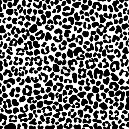 Ilustración de Patrón de impresión de leopardo negro vectorial animal sin costura. Piel de leopardo abstracta para impresión, corte y artesanía Ideal para tazas, pegatinas, plantillas, web, cubierta, pegatinas de pared, decoración casera y más. - Imagen libre de derechos
