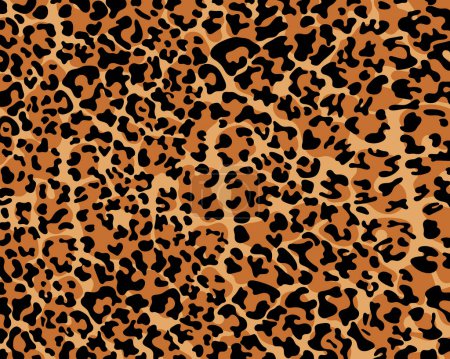 Téléchargez les illustrations : Modèle d'impression léopard fond sans couture et impression ou décoration à la maison et plus. - en licence libre de droit