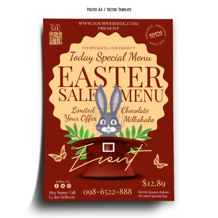 Illustration for Easter Sale Poster Template - Royalty Free Image