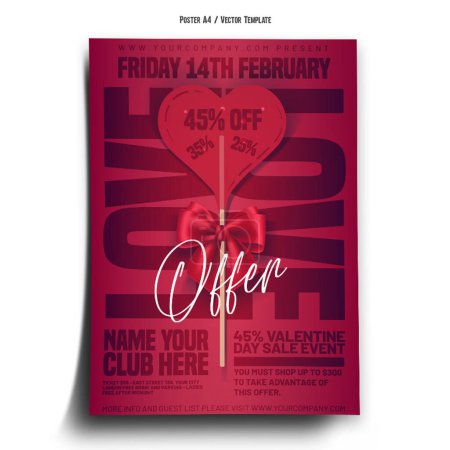Valentinstag Angebot Event Poster Vorlage