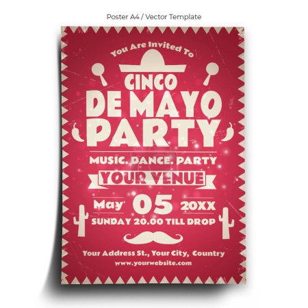 Cinco De Mayo Festival Plakatvorlage