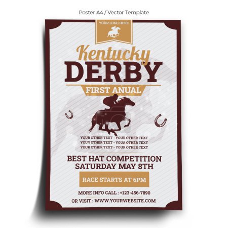 Kentucky Derby Plakatvorlage
