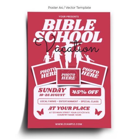 Vacation Bible School Event Poster Template