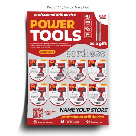Power Tools Device Poster Template