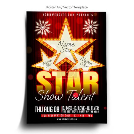Star Talent Show Poster Template
