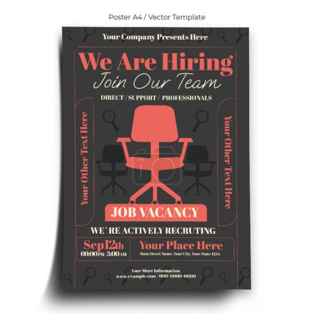 Illustration for We Are Hiring Poster Template - Royalty Free Image