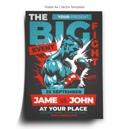 The Big Fight Poster Template