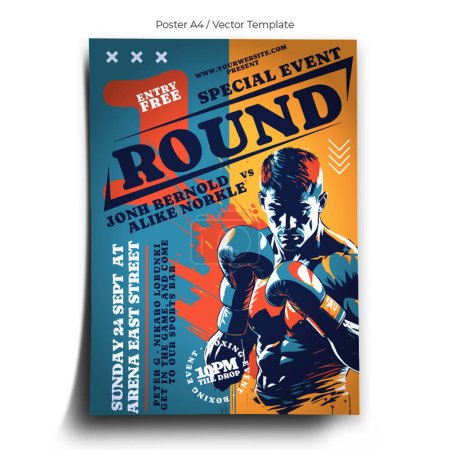 Ilustración de Plantilla de póster de juego Ronda 1 - Imagen libre de derechos