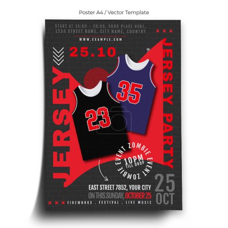 Jersey Party Poster Template