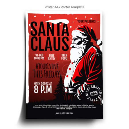 Plantilla de cartel del evento de Santa Claus