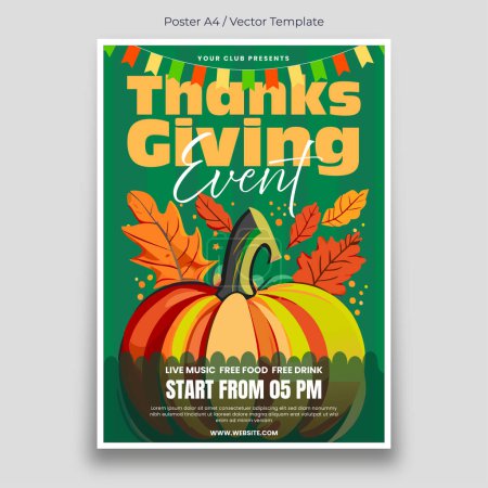 Téléchargez les photos : Modèle d'affiche d'événement de Thanksgiving - en image libre de droit