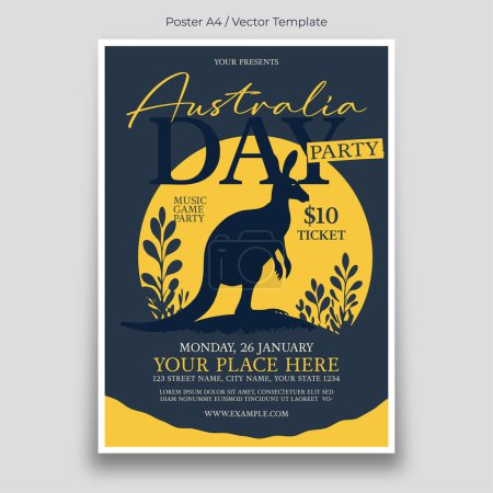 Australia Day Party Poster Template