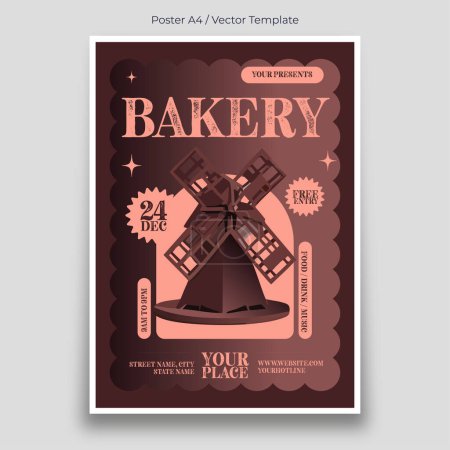 Téléchargez les photos : Modèle d'affiche d'événement de boulangerie - en image libre de droit