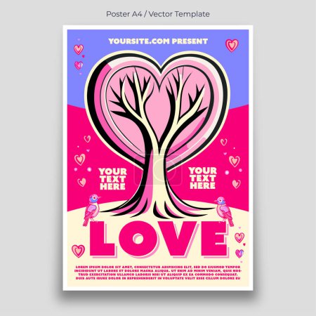 Téléchargez les photos : Modèle d'affiche Love Time - en image libre de droit